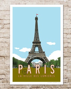 Image of Paris Vintage Travel Poster.
