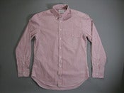 Image of Buckshot Sonny's Red Striped Pinpoint Vacation Shirt