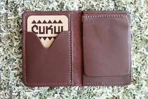 Image of Cukui Leather Wallet in Brown