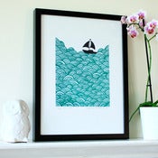 Bigger Boat limited edition print (more colours...) A3