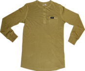 Image of SK8RATS Long Sleeve Pocket Henleys (Fatigue Green)