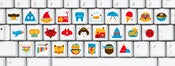 Image of Picture Keyboard Alphabet - Sticker Set