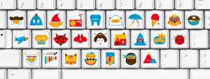 Image of Picture Keyboard Alphabet - Sticker Set