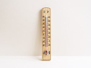 Image of Wooden Wall Hanging Thermometer