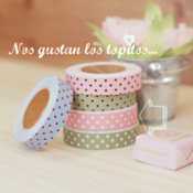 Image of Fabric tape " dots azul y rojo "