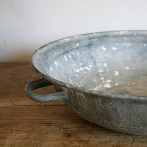 Image of Antique Zinc Farm Bowl