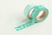 Image of Set de 2 washi tape "mint, dorado y blanco"