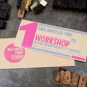 Image of WORKSHOP Gift Certificate