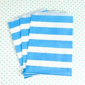Image of Blue Stripe Treat Bag