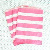 Image of Pink Stripe Treat Bag