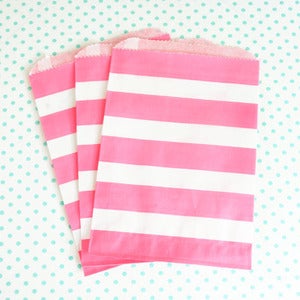 Image of Pink Stripe Treat Bag