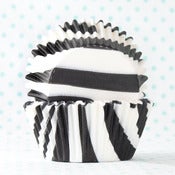 Image of Black Zebra Cupcake Liner