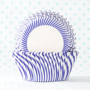 Image of Purple Pin Stripe Cupcake Liner