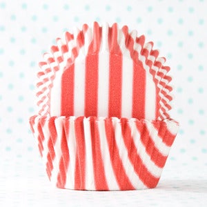 Image of Red Stripe Cupcake Liner