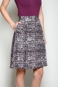Image of Static Print Pleated Skirt
