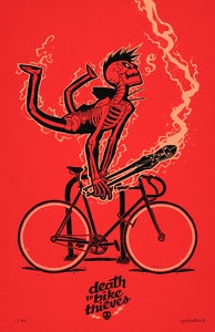 Image of ***NEW!***<BR>DEATH TO BIKE THIEVES PRINT