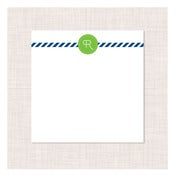 Image of nautical stripe personalized notepad