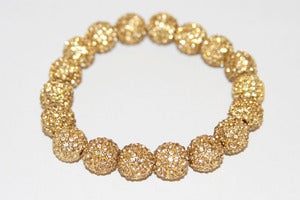 Image of Pave Gold Plated Crystal Stretch Bracelet