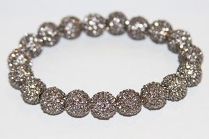Image of Gunmetal Plated Jonquil Crystal Stretch Bracelet