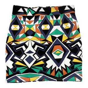 Image of Wren. - Geometric Tailored Bodycon Skirt (Teal)