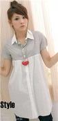 Image of NEW NAUTICAL KAWAII SHIRT DRESS WHITE GREY 6 8 10 JAPAN