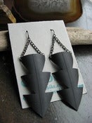 Image of Power of Three - Recycled Bike tube earrings