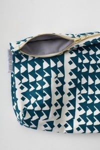 Image of limited edition GREY & AQUA zippered pouch