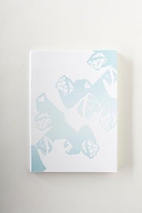 Image of indigo dye letterpress NOTEBOOK -- #1
