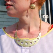 Brass Crescent Cuff Necklaces--Metal Musings 