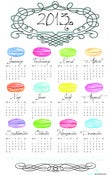 Image of 2013 Macaroon Calendar Print