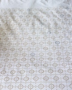 Image of grid mustard egyptian cotton quilt cover