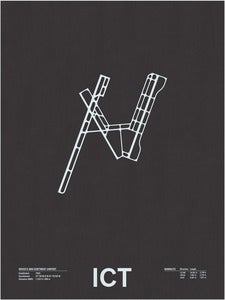Image of ICT: Wichita Mid-Continent Airport Screenprint