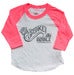 Image of Vintage Crown Kid's Raglan PINK