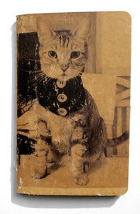 Image of 3.5" X 5.5" Blank Journal with image of Andy the Cat. Kraft Version.