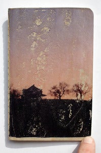 Image of 3.5" X 5.5" Blank Journal with image transfer of House. COLOR VERSION