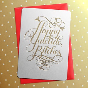 Image of Happy Yuletide Bitches card