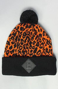 Image of Leopard B Beanie Orange