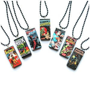 Image of Comic Book Domino Necklace