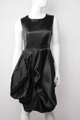 Image of Black Satin patchwork Dress