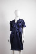Image of Midnight Blue Satin Dress