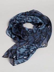 Image of Houndtooth unisex scarf (Grey)