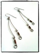 Image of Pendulum 2 Resistor Earrings - Brown