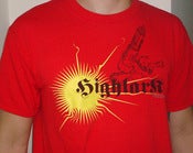 Image of Bird w/gun Shirt Red