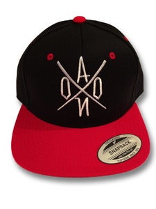 Image of Black & Red AONO Embroidered Snapback