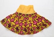 Image of Starry pink and yellow cotton ruffle skirt sz 4-7yrs