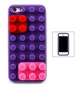 Image of LEGO block IPHONE5 case (Purple, Pink, Green)