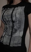 Image of Womens black 'strip design' T-Shirt