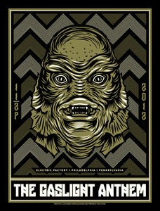Image of The Gaslight Anthem - Philadelphia, PA - Black Lagoon Concert Poster