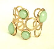Image of Gold Bubble Cuff in Mint 