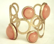 Image of Gold Bubble Cuff in Pink